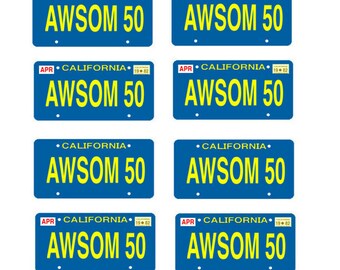 scale model Cobra Awsome 50 Police license plates tags