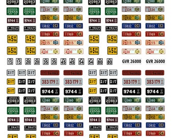 1/25 1/24 scale model vintage semi truck miniature Gross Vehicle Weight plates GVW tags