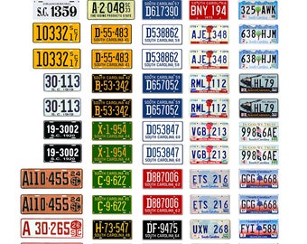 scale model car assorted USA license plates South Carolina state tags 1/18 1/25 1/43 1/64