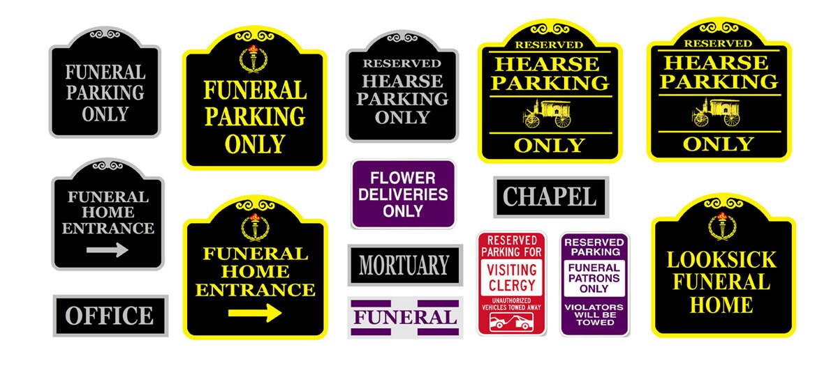 1 87 Ho Scale Model Funeral Home Signs