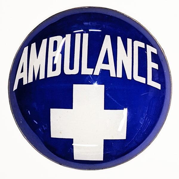 Vintage ambulance silent siren warning light lens