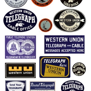 miniature scale model vintage telegraph signs posters