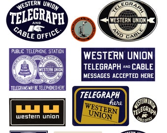 miniature scale model vintage telegraph signs posters