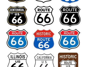 miniature 1:25 G scale model State Route 66 highway road traffic signs