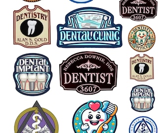 miniature scale model assorted dentist dental DDS signs