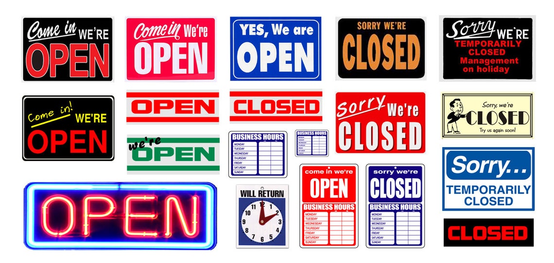 Miniature 1:25 G Scale Model Open Closed Signs | Etsy