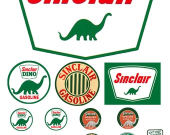 miniature scale model Sinclair Oil gasoline station gas signs