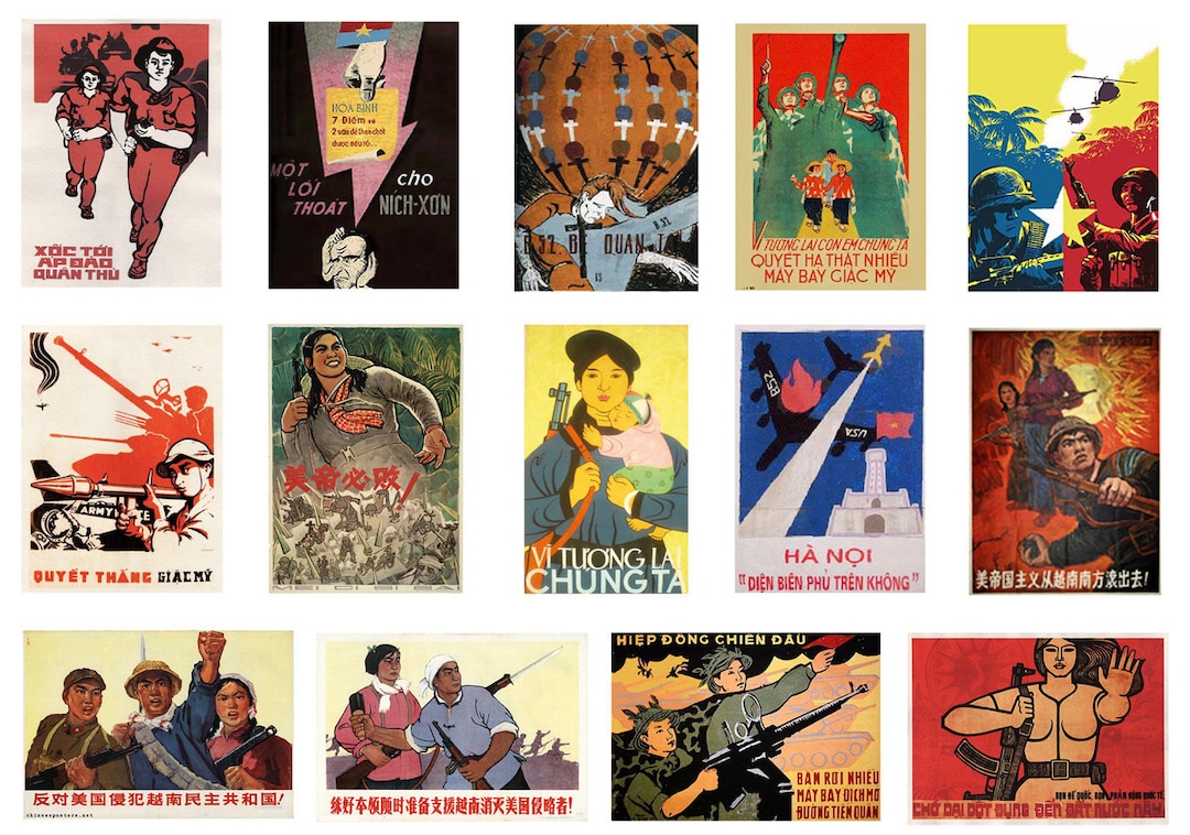Miniature 1:32 Scale Model North Vietnam Wartime Propaganda War Posters ...