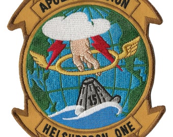 NASA HELSUPPRON One Apollo 15 helicopter space program US Navy ship recovery force patch
