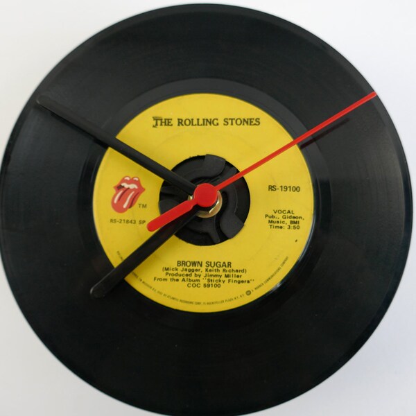 The Rolling Stones - 'Brown Sugar' 7" Record Clock