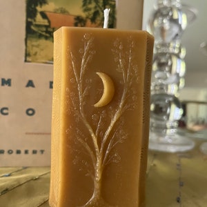 Phases of the Moon 100% Pure Beeswax Candle