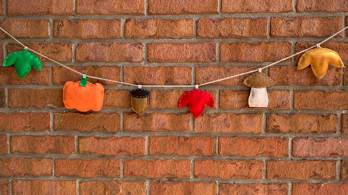 Felt Animal Crossing Garland or PDF Pattern Nook's Fall Etsy