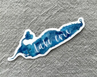Lake Erie Sticker: Waterproof Watercolor Decal