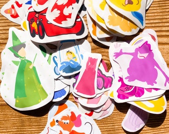 Confezione da 70 adesivi Disney a colori per bottiglie d'acqua e bundle di adesivi per custodie per telefoni