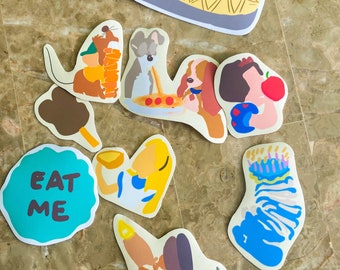 Food sticker pack Disney waterproof for phones and laptops Disney sticker bundle