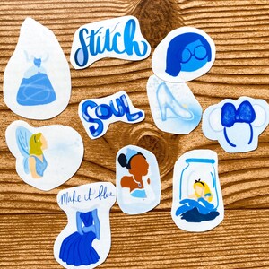 Blue disney pack decals for planners disney sticker bundle