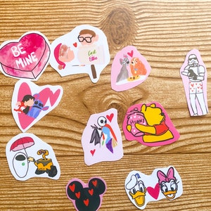 Valentine’s Day Disney stickers transparent waterproof Disney sticker bundle