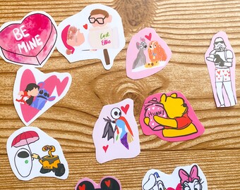 Valentine’s Day Disney stickers transparent waterproof Disney sticker bundle