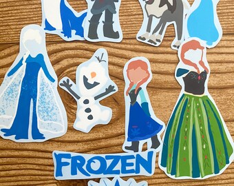 Frozen water resistant stickers for phone cases Disney sticker bundle