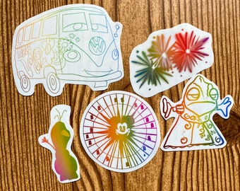 Disney Planner Sticker Regenbogen 5er Set für Laptops und Handyhüllen