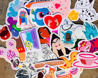 Water resist sticker pack assortment disney sticker bundle