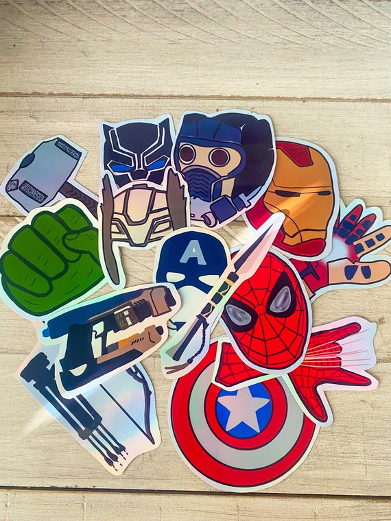 Avengers Sticker Pack Water Resistant for Tablets and Water Bottles Disney  Sticker Bundle 