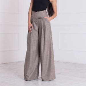 Pantaloni a gamba larga, Pantaloni palazzo, Pantaloni a vita alta, Pantaloni gonna maxi, Abbigliamento taglie forti, Pantaloni per pantaloni da donna, Pantaloni lunghi, Pantaloni formali immagine 4