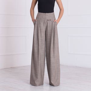 Wide Leg Pants, Palazzo Pants, High Waisted Pants, Maxi Skirt Pants, Plus Size Clothing, Pants For Women Trousers, Long Pants, Formal Pants image 3