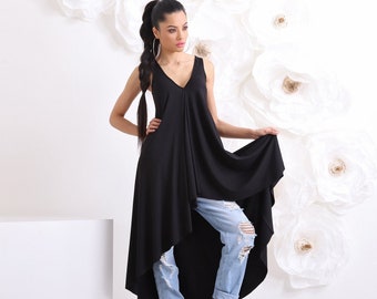 Black Plus Size Tunic, Womens Clothing, Tunic Dress, Tunic Top