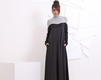 Robe longue grande taille, Robe caftan noire, Vêtements pour femmes grandes tailles, Robe caftan, Vêtements grande taille, Robe de soirée, Robe longue