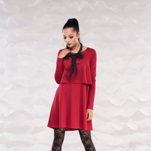 Midi Dress, Party Long Sleeve Dress, Womens Clothing