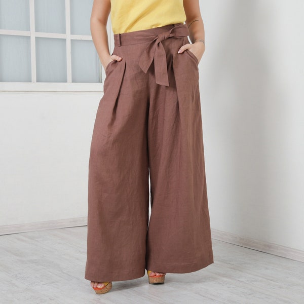 High Waisted Wide Leg Pants - Etsy