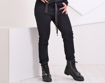 Cotton Pants, Harem Womens Pants, Drop Crotch Pants, Black pants, Black trousers, Cotton trousers, Casual pants, Everyday trousers