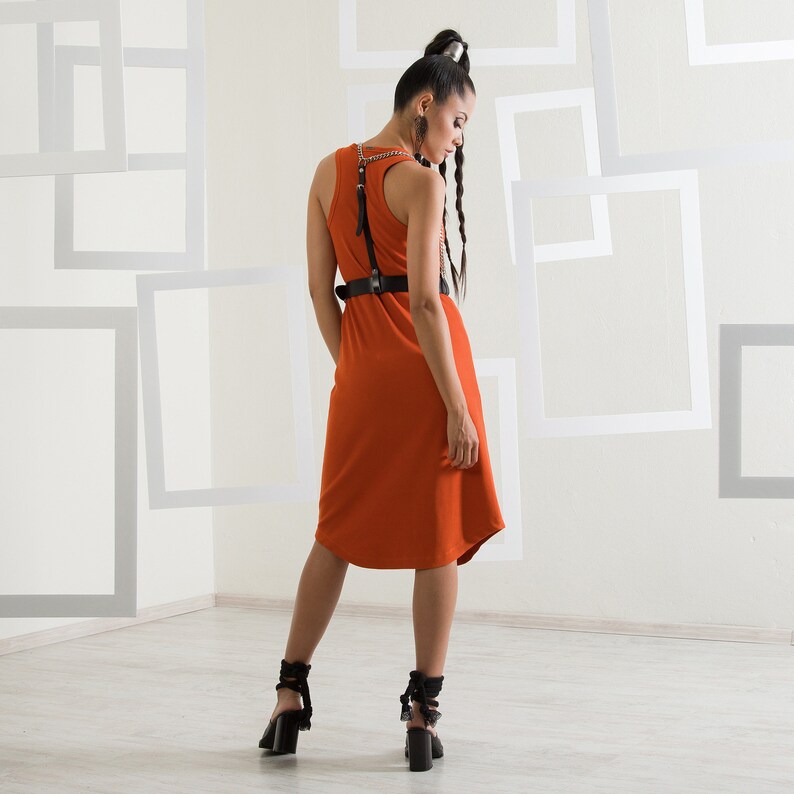 Women Leather Suspenders/Black Metal Chain Suspenders/Bohemian Etsy