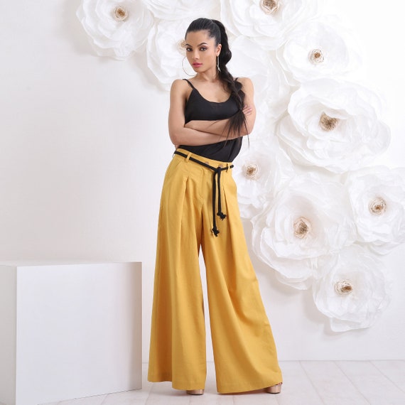 Linen Pants Palazzo Pants Womens Wide 