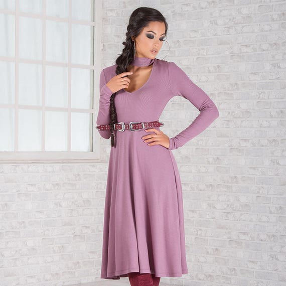 pastel color dress for plus size