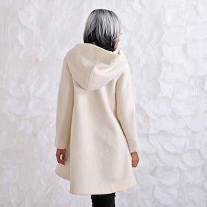 Big Hood Coat, Wool Winter Coat, Swing Coat, Plus Size Clothing, Wool Coat, Warm Coat, Hooded Winter Coat, Wool Swing Coat, Winter Clothing image 4