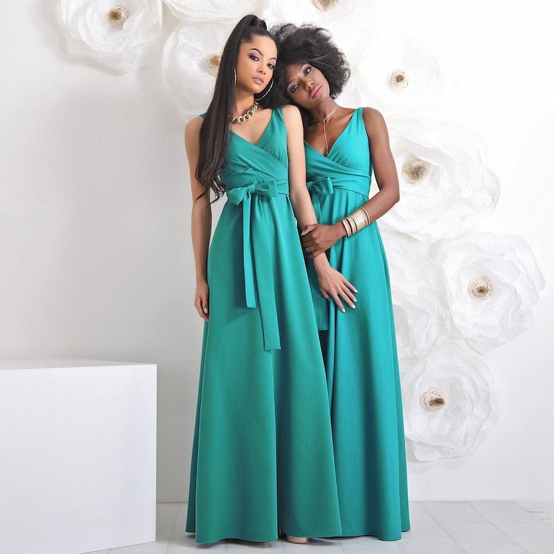 Linen Dress/ Summer Dress/ Sleeveless Dress/ Long Dress/ V Etsy