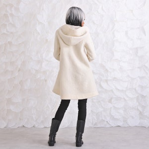 Big Hood Coat, Wool Winter Coat, Swing Coat, Plus Size Clothing, Wool Coat, Warm Coat, Hooded Winter Coat, Wool Swing Coat, Winter Clothing image 3