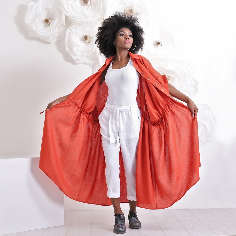 Linen Vest Linen Top Long Linen Jacket Plus Size Linen Etsy Canada