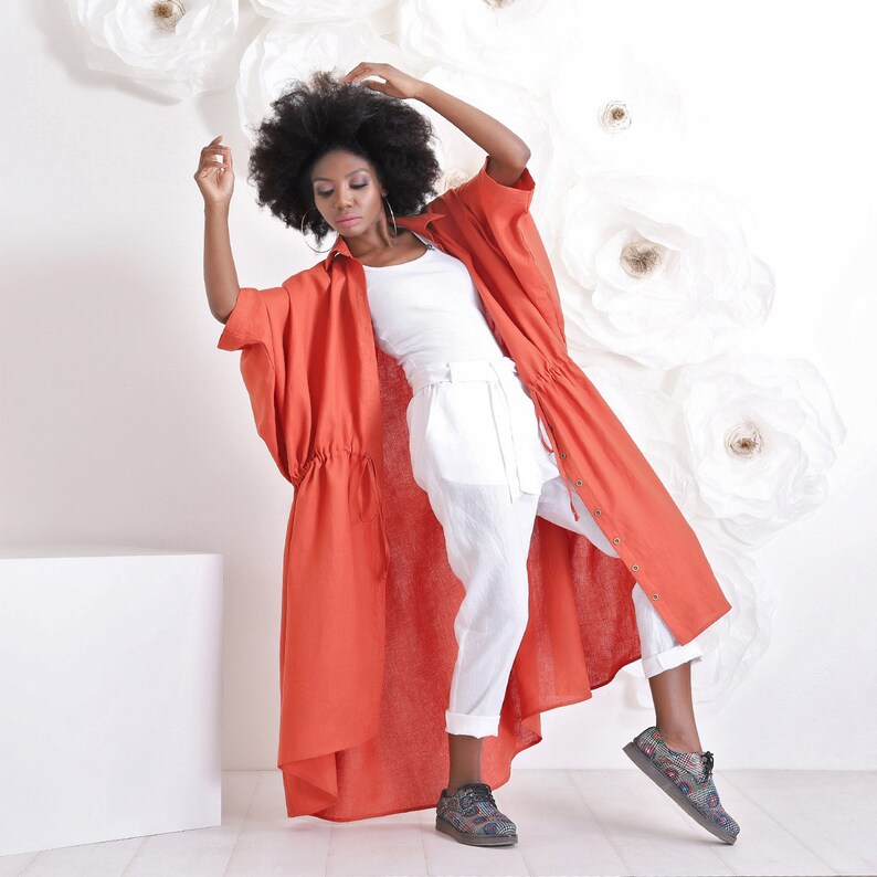 Linen Vest Linen Top Long Linen Jacket Plus Size Linen Etsy Canada