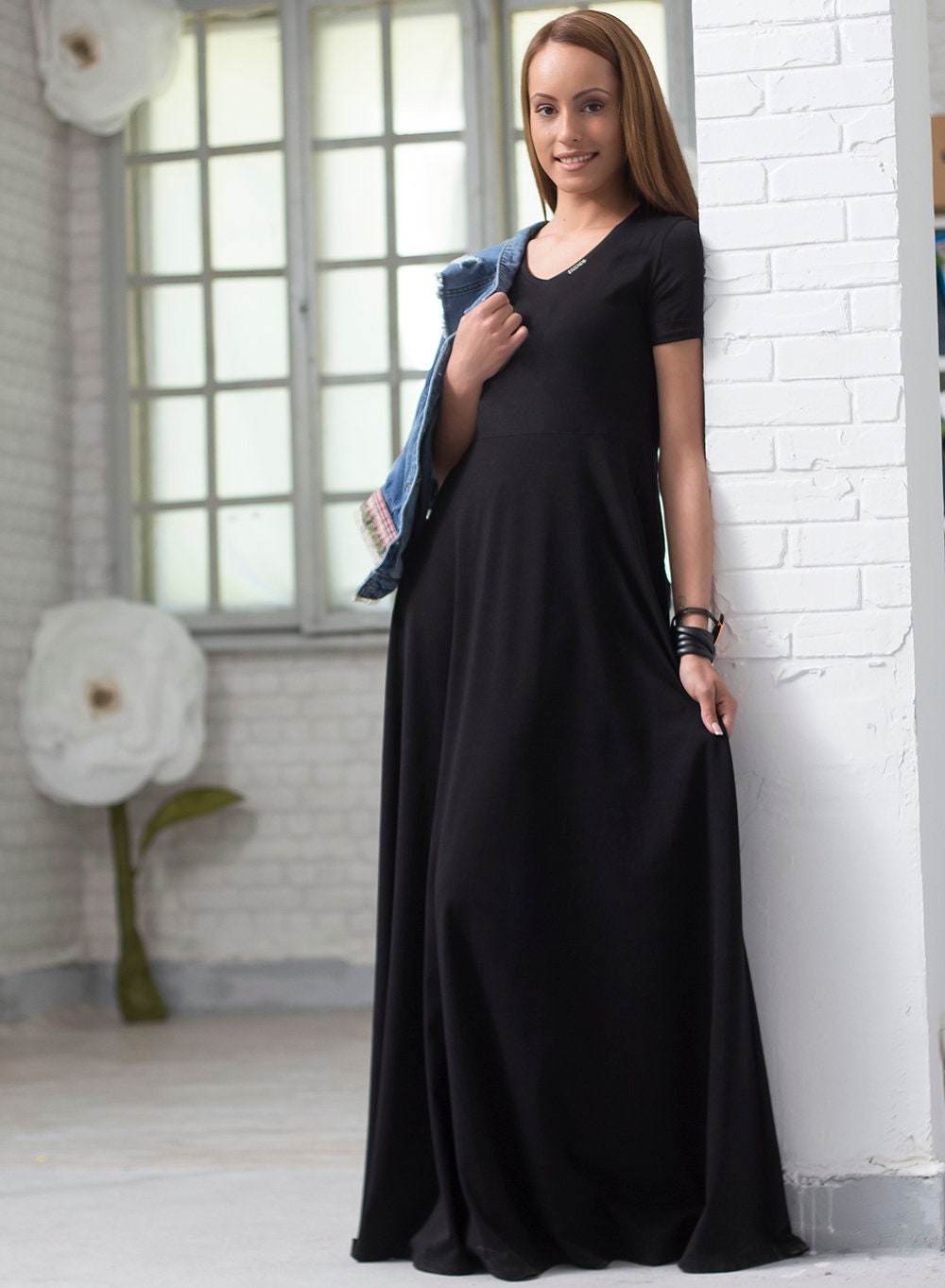 [TOOMUCHTAX] / ☆ JERSEY MAXI DRESS / BROWN TIANE-MAXI-DRESS-BROWN-