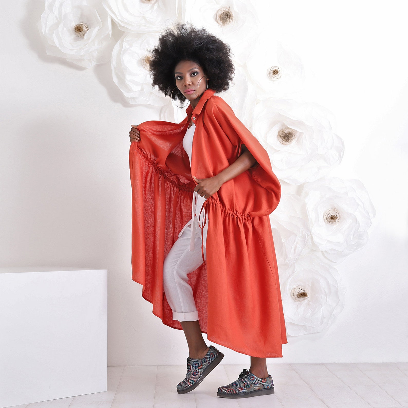 Linen Vest Linen Top Long Linen Jacket Plus Size Linen Etsy