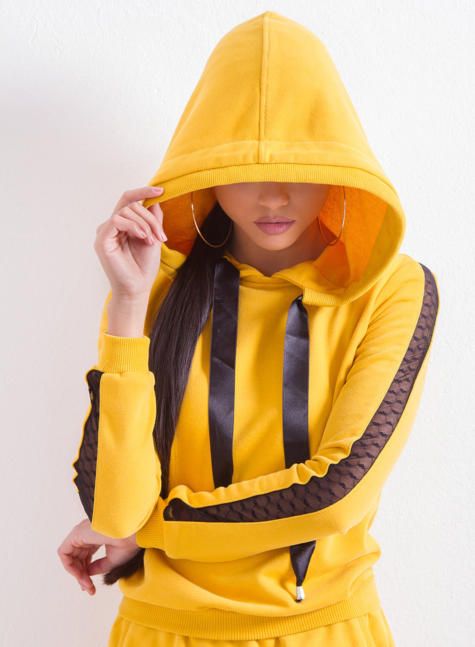 Yellow Hoodie Dress/ Sport Casualdress/ Long Sleeve Dress/plus Etsy