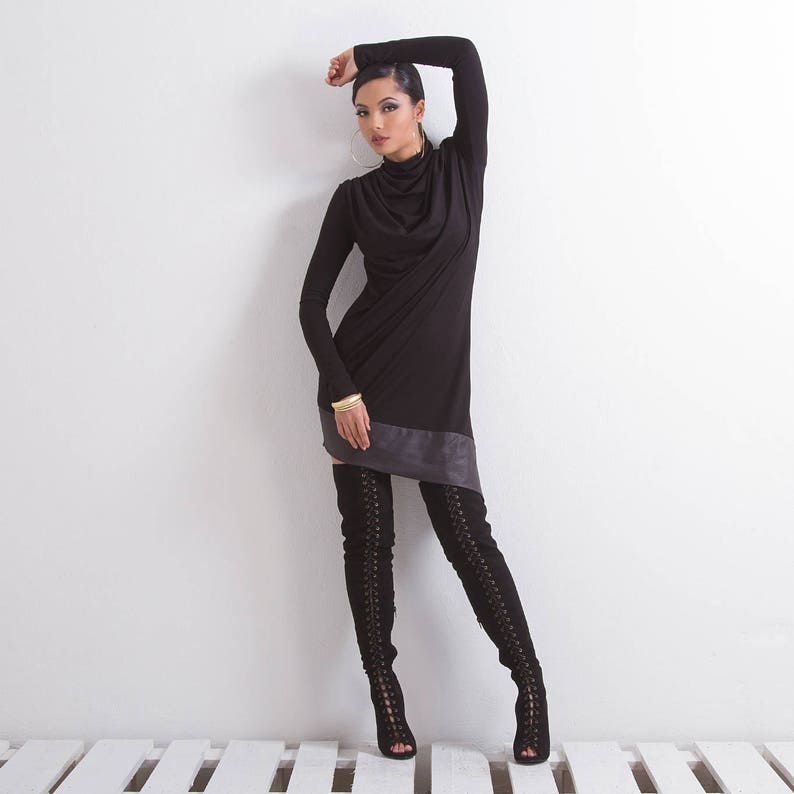 new look black tunic