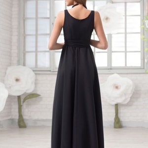 Long Dress / Off Shoulder Dress/ Long Black Dress image 3