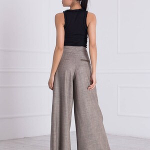 Linen Palazzo Pants Wide Leg Trousers Woman Skirt Pants - Etsy