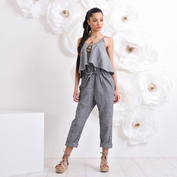 linen rompers for women
