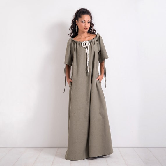 short sleeve maxi casual dresses