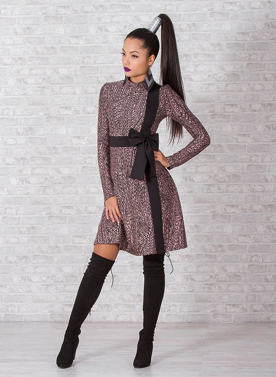 long boots with short dress